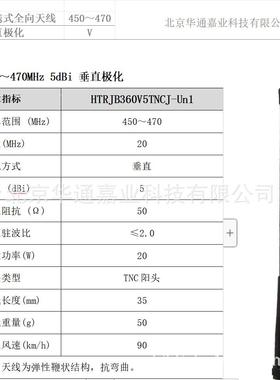 华通嘉-业20-450470TMHz测绘软胶棒天线NC/BNC/4NJ接XHD头可选37c