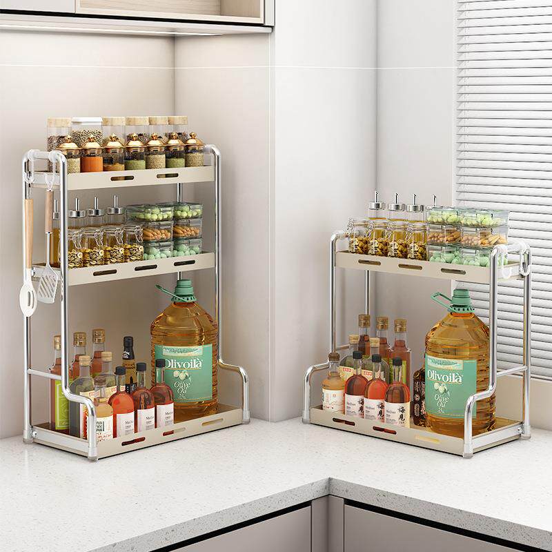 厨台房调料收置物架面功能家用放调味Z-198193品架盐调味盒罐多层