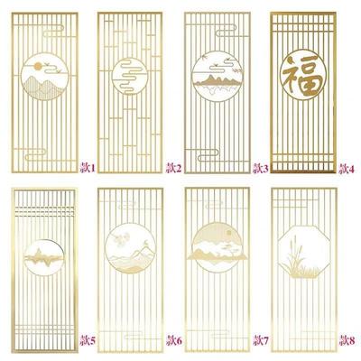 铁艺锈钢屏风隔断墙IFX客不厅餐厅玻璃入户玄关北轻欧代奢现简约