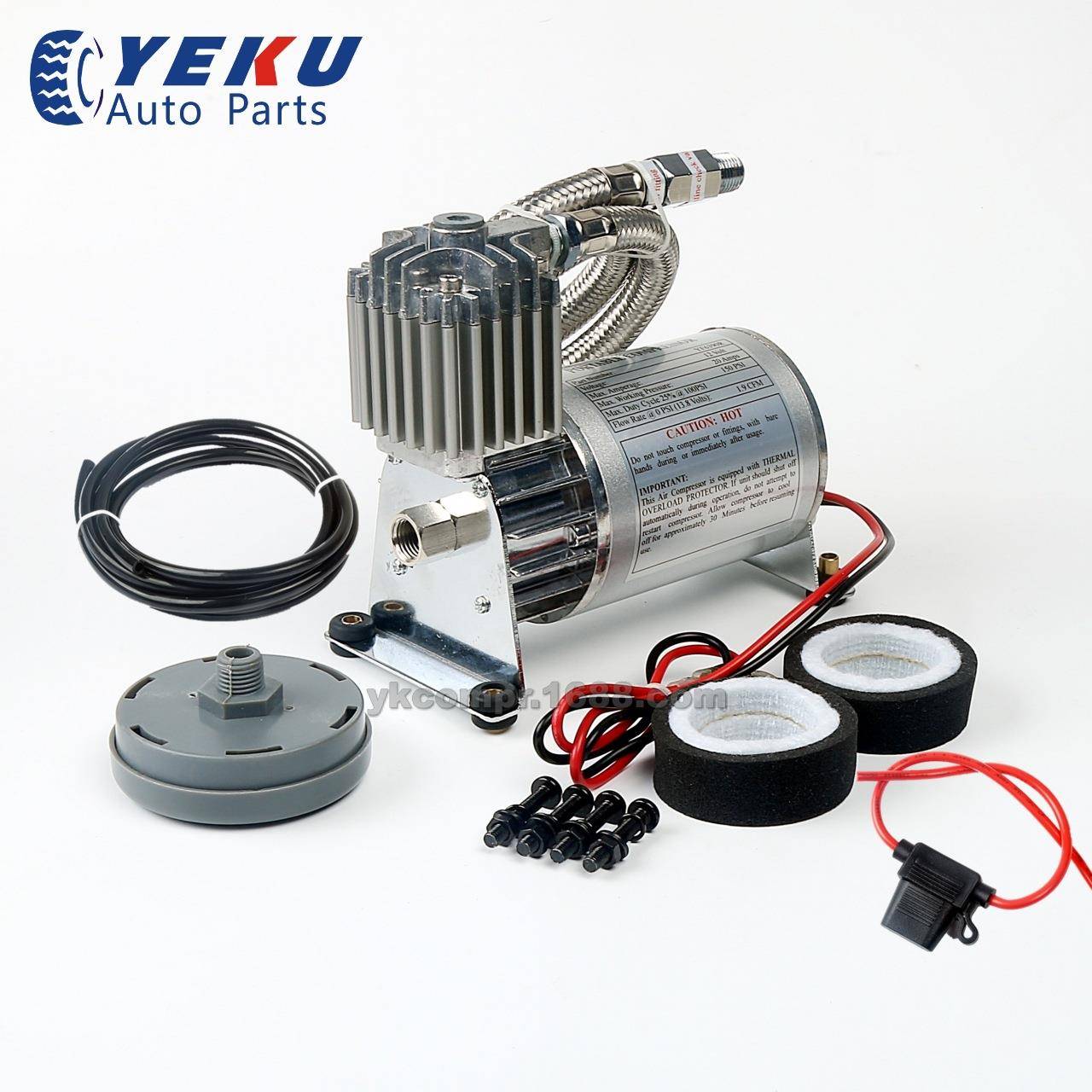 热12V汽车单缸改销装气无泵不锈钢空压机车载充气泵150psi气油泵