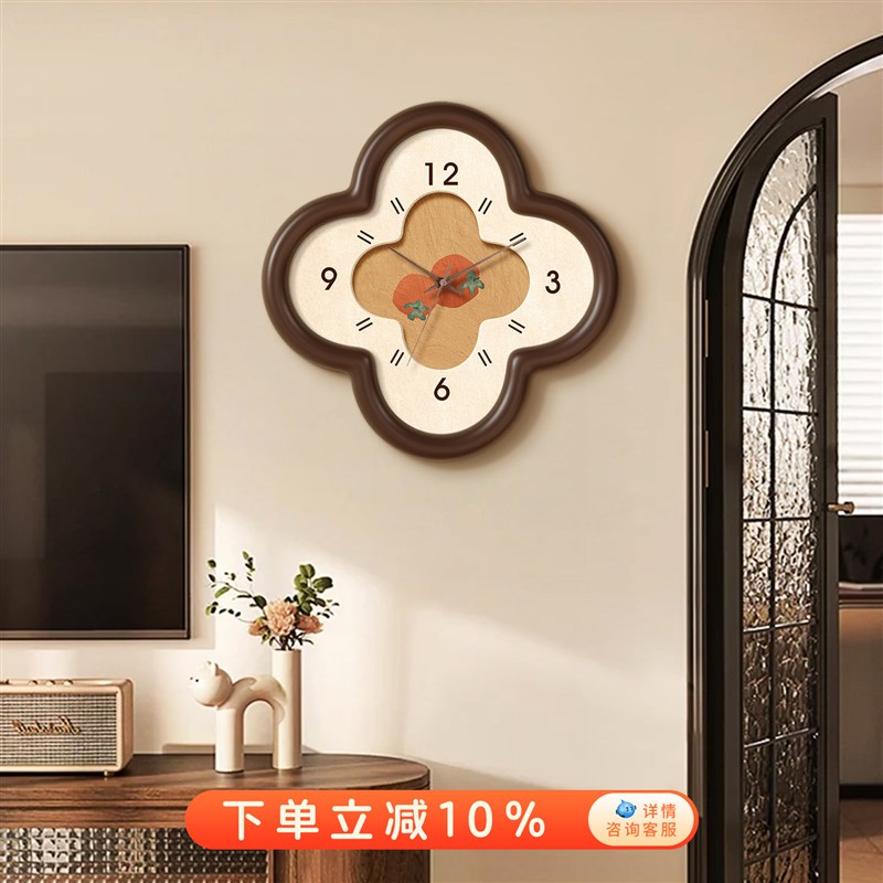 中古风挂钟客厅2025p新款现代家用高级感覆古钟表创意简约挂墙时