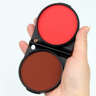 立早布面快干指纹印台红色加墨便携财务办公盖章印台橡皮章印台