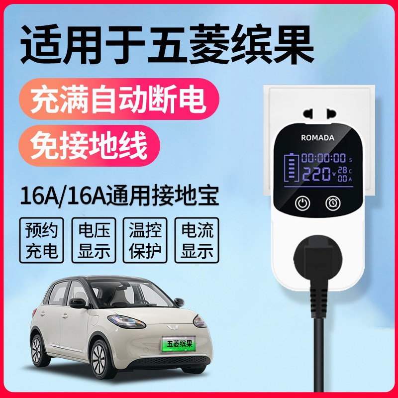 专用五菱b缤果接地宝plus专用新能源汽车免接地线随车充电器转换