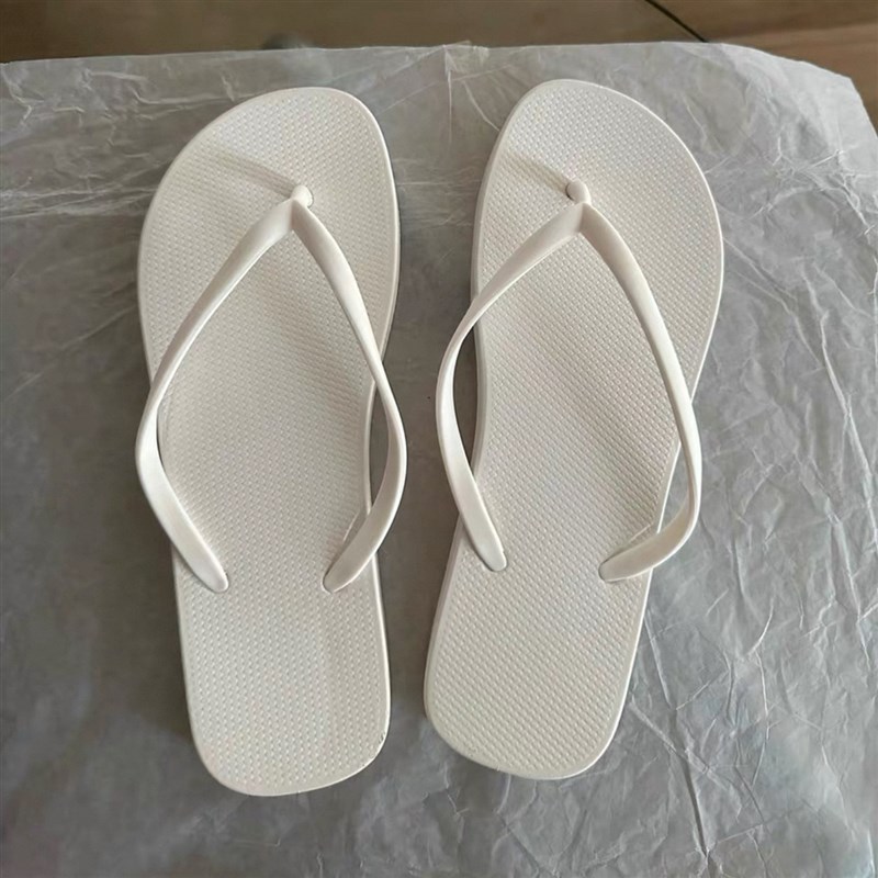 白色人字拖女夏外穿海边绝美夹角凉拖鞋平底防滑夹拖沙U滩休闲