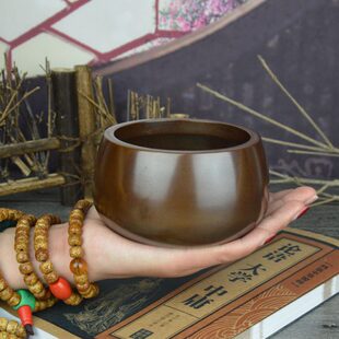 烧香炉家用供奉手工紫铜香炉线香炉宣德檀香炉仿古钵红铜香炉纯铜