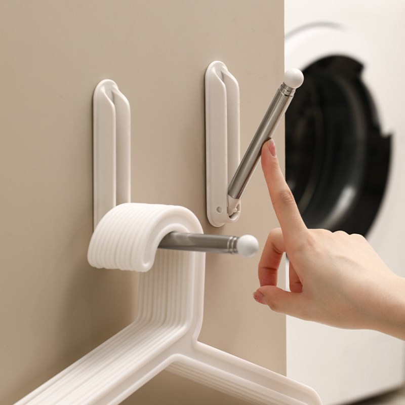 衣架收纳架免打孔阳台壁挂多功能整E理架家用衣架存放神器挂衣架