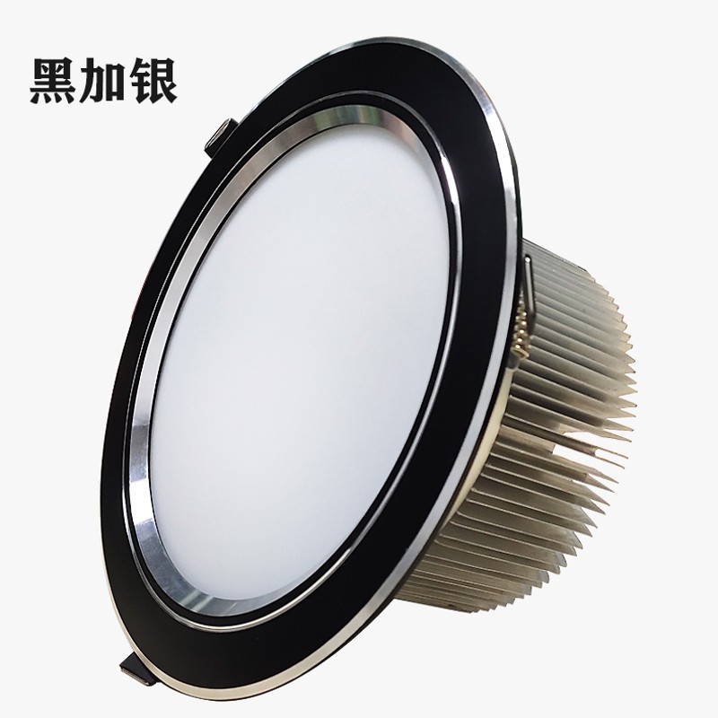 4寸筒灯led12W孔灯5寸简灯天花灯6寸18w嵌入式桶灯开孔15公分洞灯