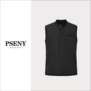 神品 高端男女情侣秋冬加绒轻商务通勤背心马甲潮 两面穿意式