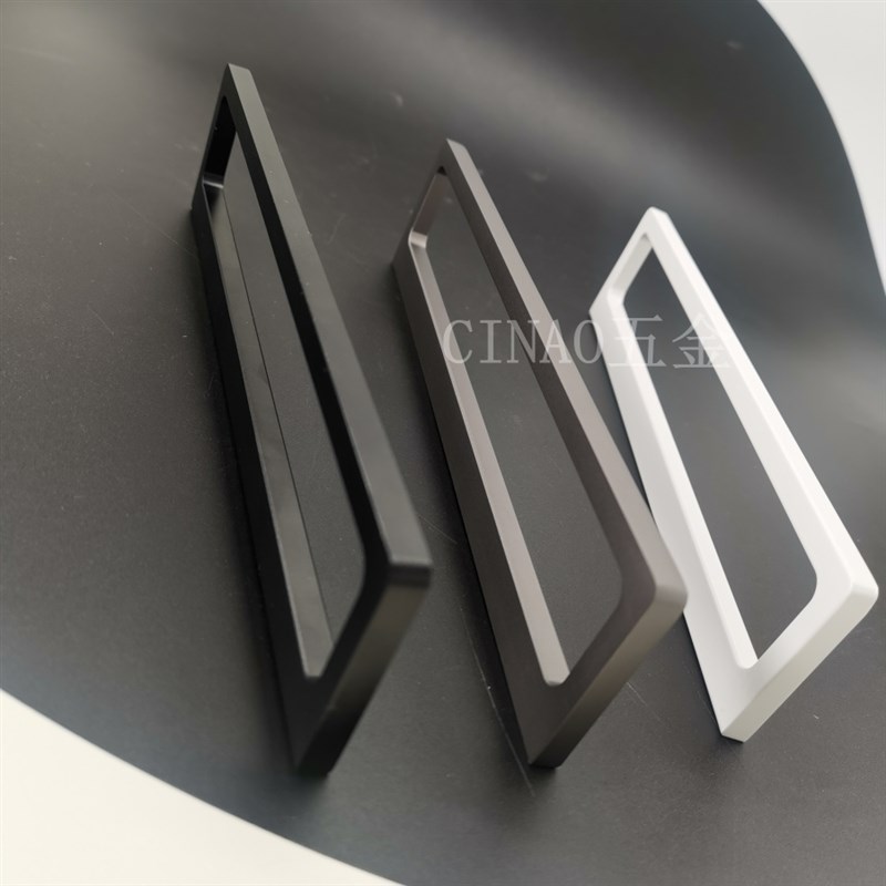 极简窄边框推拉门拉手月光灰黑色7MM薄把手铝合金玻璃移门扣手