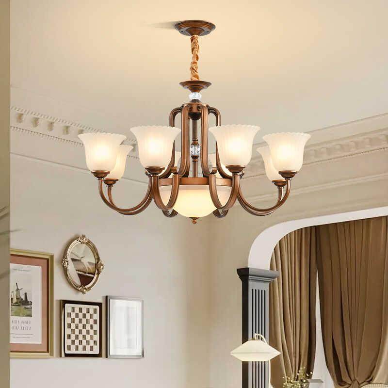 美式复古吊灯简约大气艺术乡村田园风大户型别墅餐厅铁艺客厅主灯,特色手工艺,其他特色工艺品,淘宝优惠券,粉丝福利购,淘宝优惠卷