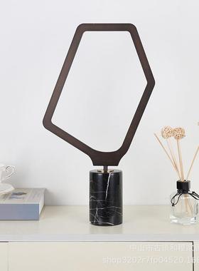 北B226欧轻奢金大理石摆摆件样房客板厅电视柜属家居软装设极简