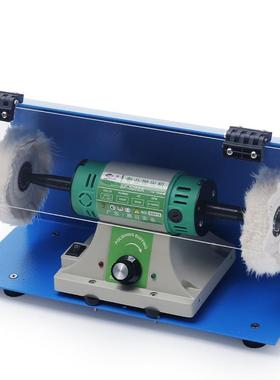 挡风玻璃布小轮抛可光带机调速双头电动打磨抛光型INU布轮机砂轮