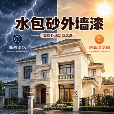 水包砂外墙真石漆喷沙仿