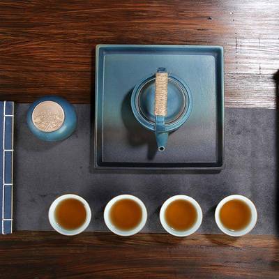 念云居提简梁壶旅30435行茶茶具套装便携式一壶四功夫杯具约收纳