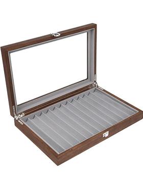 货现1钢笔收纳盒2支复古木质钢笔笔礼品LEZ盒高档钢展示盒