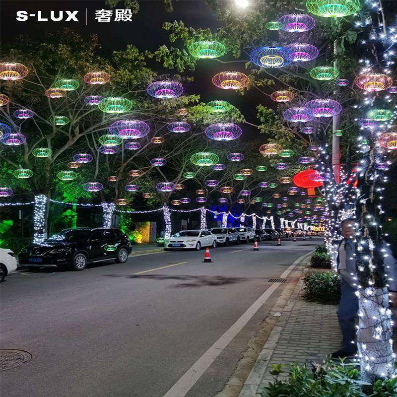 SD-87845网红挂灯光纤水母鸟笼灯笼木装园饰公景树区工树程亮化景,家装灯饰光源,景观庭院灯饰,淘宝优惠券,粉丝福利购,淘宝优惠卷