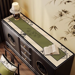 新中式鞋柜台面桌垫防水桌布电视B柜保护盖布餐边柜防尘免打理垫