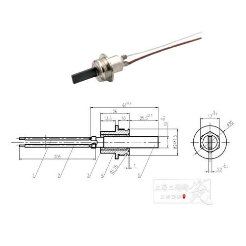 氮化硅点火棒生物质颗粒锅炉点火棒GTTK24E5A/GTCQ-D24B24V12