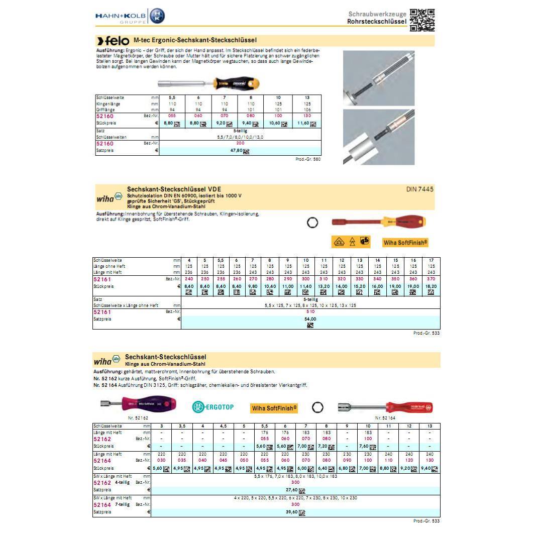 哈恩库博六方套筒改锥电工绝缘六方套筒改锥及组套管状六方套筒