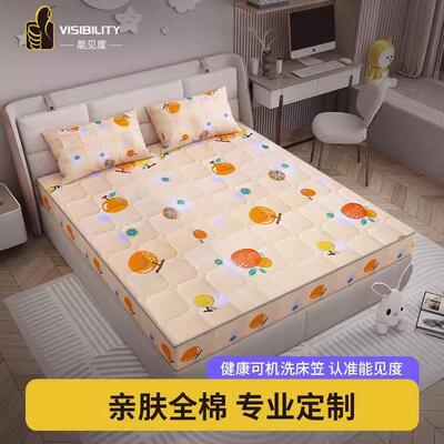 纯棉床笠单件全棉夹棉加厚席梦思保护套防滑床垫套全包可拆卸床罩