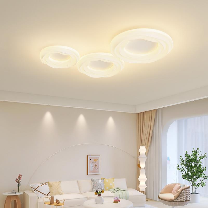 卧室灯吸顶灯创意曲奇奶油风全光谱房间吊灯现代简约全屋餐厅灯具