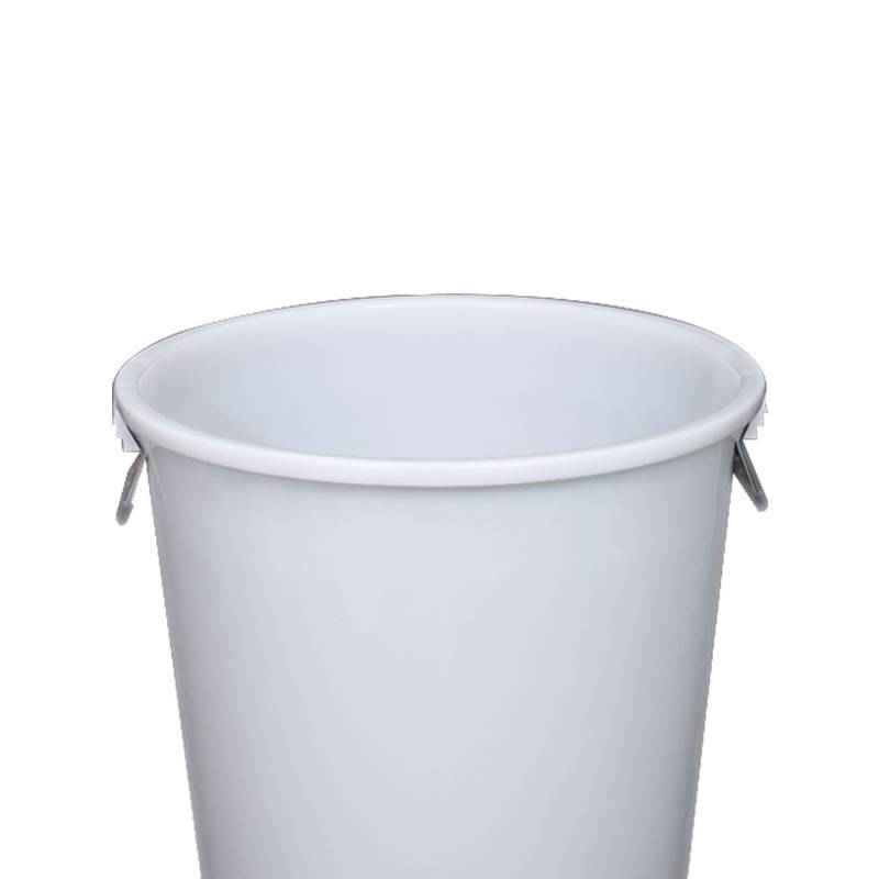 加厚280L塑料铁柄圆桶大号水桶带盖蓝白色大容量化工桶塑胶垃圾桶