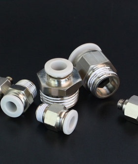 PC8/6/4/10/12/16-M5/01/02/03/04 白色接头 满200包邮 螺纹直通