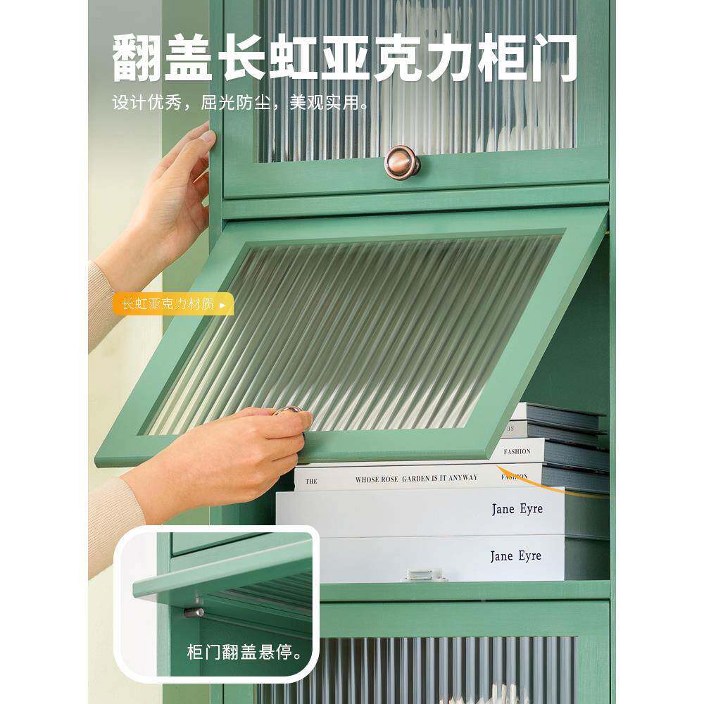 书架落简易用小型2022W-ZZ卧室家客厅带子门柜地窄缝小书柜转角收