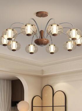 法厅式中古客灯vinta木ge复古餐厅胡桃色书房卧778室设计师房吊间