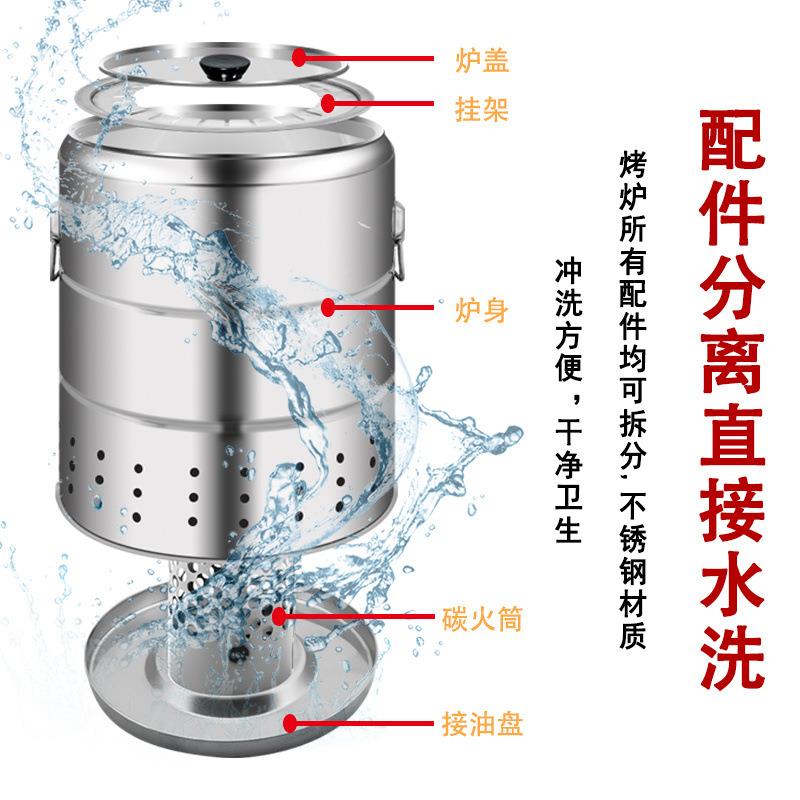 木炭烧烤烤炉碳家用室内16878298无烟烤肉串户外小型机不锈钢吊炉