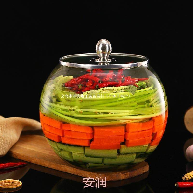 大口加厚泡坛子玻璃密菜罐家用腌制咸封酱菜玻76璃缸菜腌菜罐酸菜,家居饰品,储物罐,淘宝优惠券,粉丝福利购,淘宝优惠卷