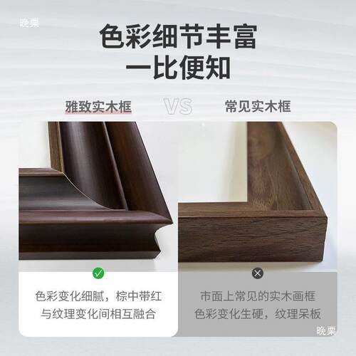 油画框实木复古中架美式相大框装裱tj#%y$*&挂墙全架家福尺寸镜框