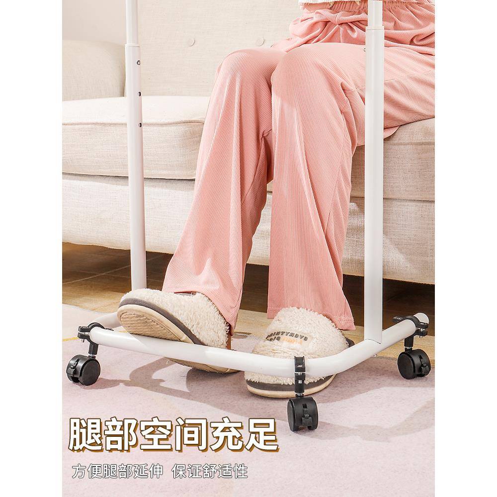 升937降电脑桌折叠书室桌床边桌可移动向轮卧桌子万办公发沙边几