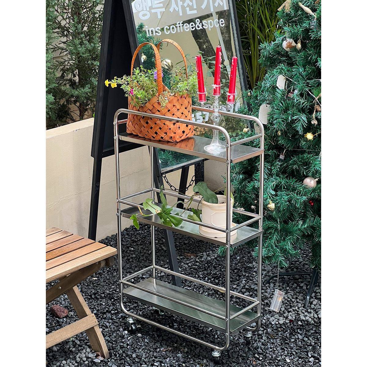 置物架落地层可移动家用厨房浴室功夹缝小推车多多收F969T85M能储