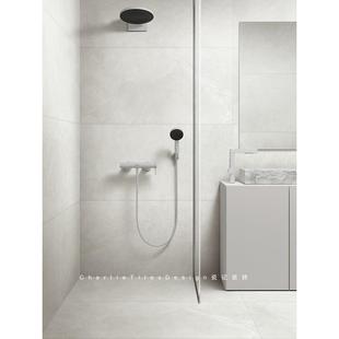 代简约米灰色SAND石纹理瓷砖卫生间客现厅墙砖厨房地砖哑厨光防滑