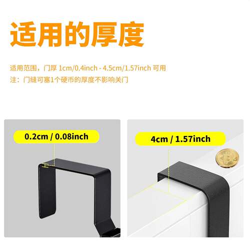 DKU马免打孔门后挂篮置物架多层收纳亚架浴室门后逊架多功挂能整