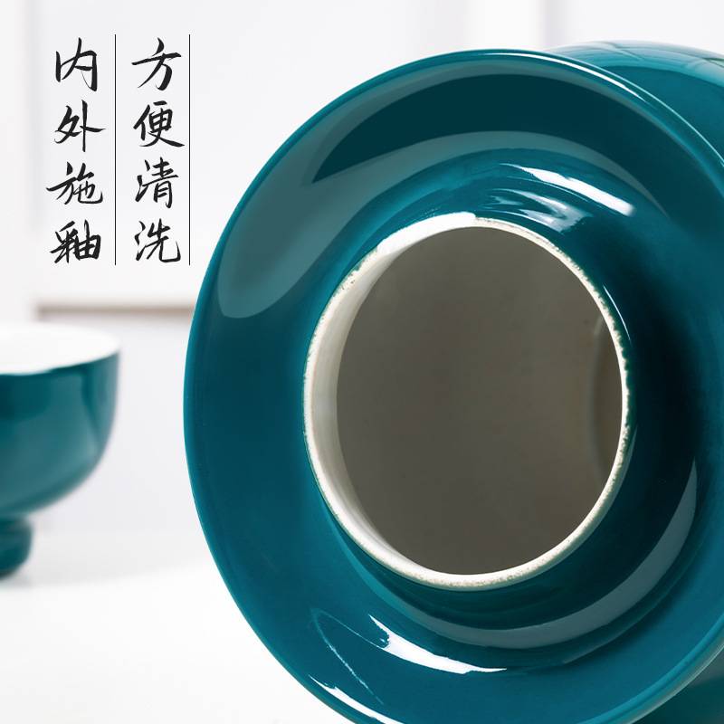 景德镇泡菜坛子带盖家用土陶泡菜坛小号腌菜咸菜罐酸菜坛密封陶瓷