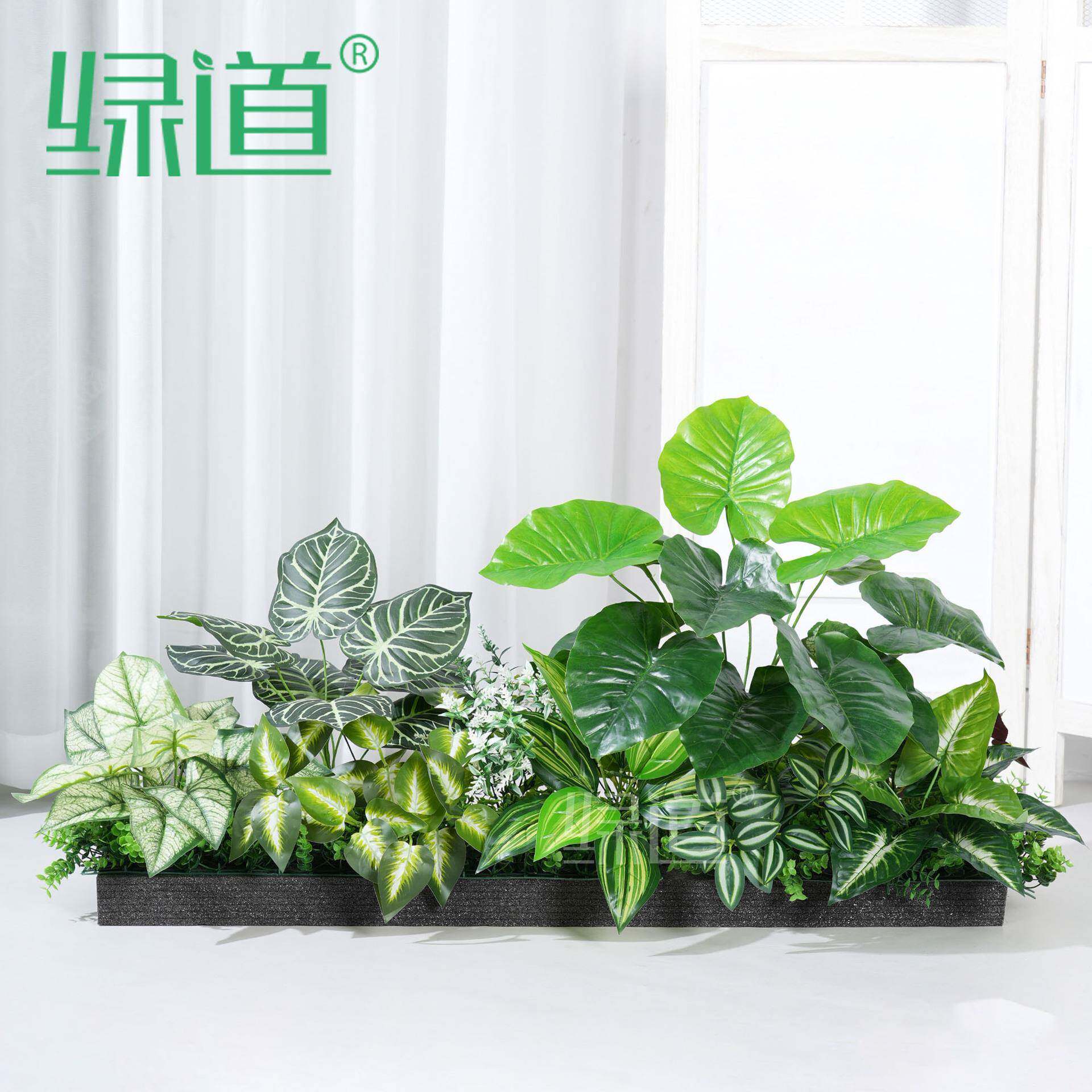 仿真绿植摆设断植物摆件HC-A假塑料花仿生花景装饰花造槽草花箱隔