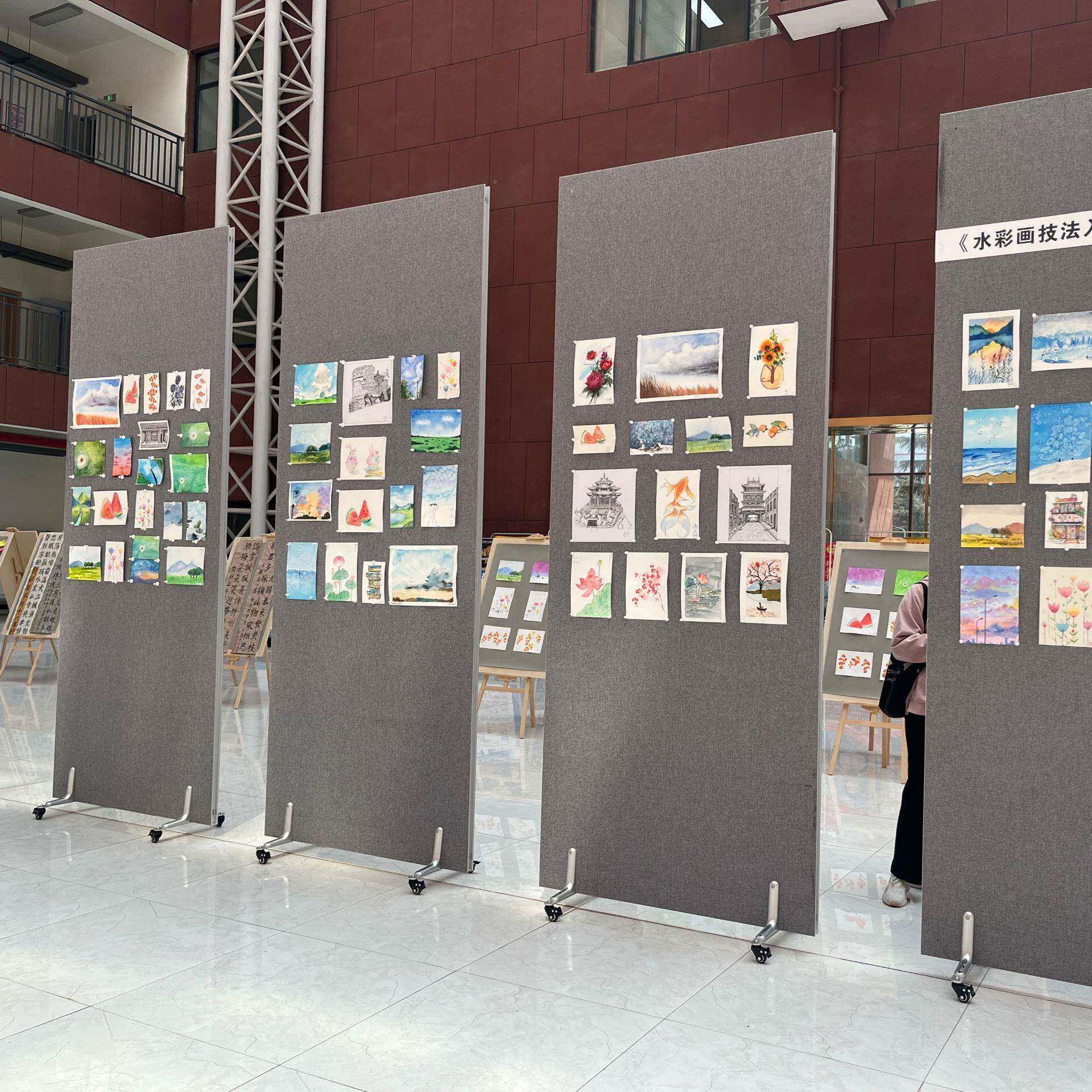 术优选磁吸画亚麻布书法板墙TBR书画展展览美术展示宣传艺板墙隔