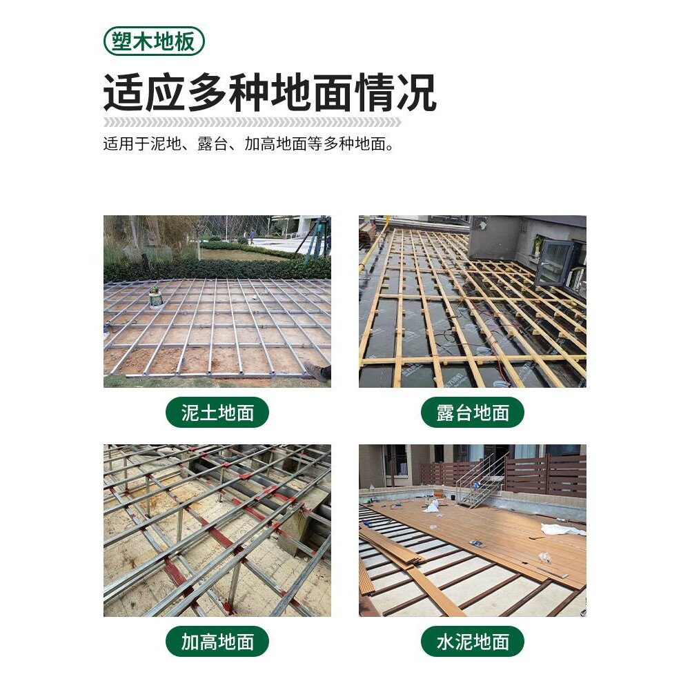 塑木地板户外露台地面铺设共挤木塑板室外花园庭院防腐木地板安装