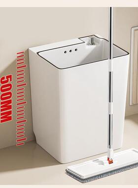 A8高拖把池家用陶阳台地拖M池加小尺寸瓷落地916式拖布水池W50