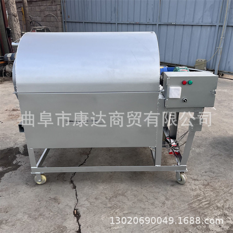 小型滚筒翻炒设备 不锈钢材质炒货机 炒芝麻花生板栗机器
