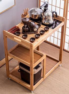 茶HAB移车动茶台家用小茶台简桌约茶水柜茶盘套装一体客厅茶茶车