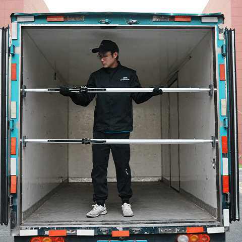 冷藏车集装箱厢式货车防货物移动防滑可调节伸缩支撑杆固定器撑杆