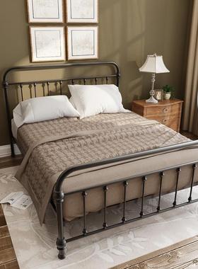 欧式铁架13790床代铁艺床现人床简约铁床11.8米床架出双租房公主