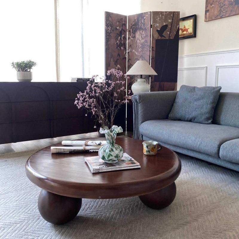 古风法式中创古茶几形复345345古现实木代家用客厅小户型意设计师