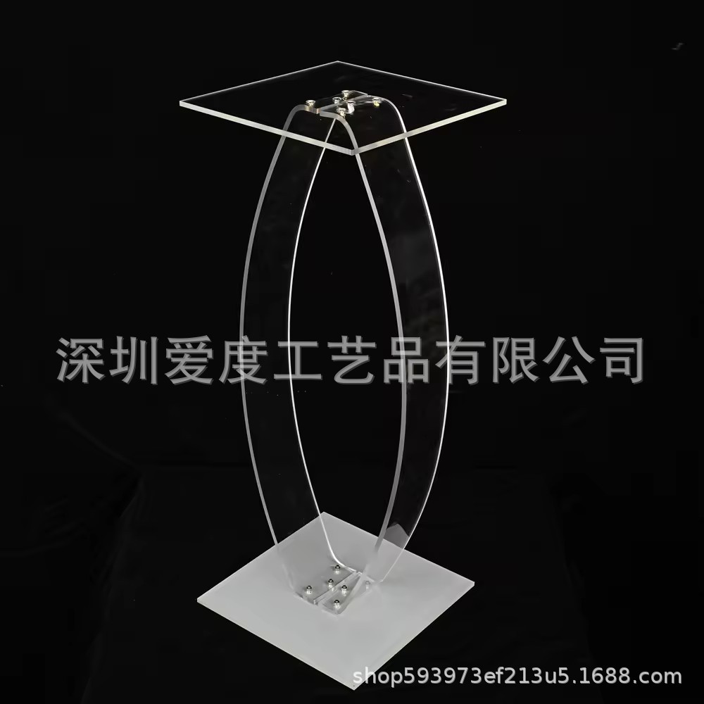 跨境新款婚庆道具厂家直销婚礼堂摆件路引 跨境透明亚克力桌花器