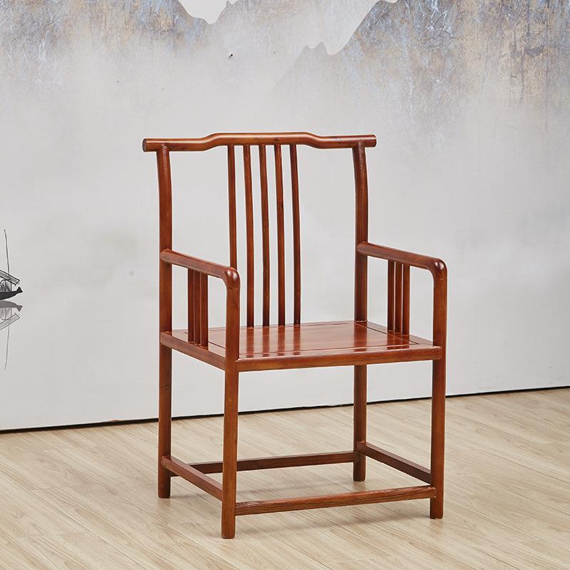 中实木椅子式椅三件套圈椅主7人太师椅官子帽椅仿古椅靠背实木椅Q