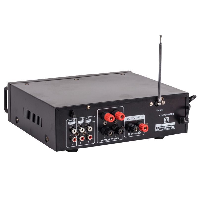 220V卧室大功率户外插卡音响音箱车载12V调混响卡拉OK专业功放机