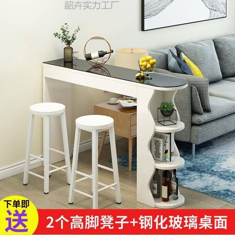 小户型吧台桌家用简约现代客厅玄关小吧台沙发边几餐厅轻奢隔断柜